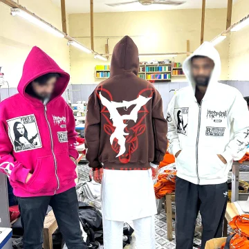 Custom Streetwear Hoodie Line – Factory Production & Fit Inspection