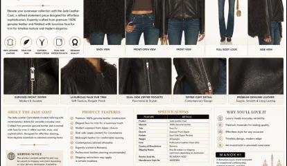 Jade Women’s Leather Coat with Faux Fur Trim – Modern Elegance Meets Timeless Craftsmanship
