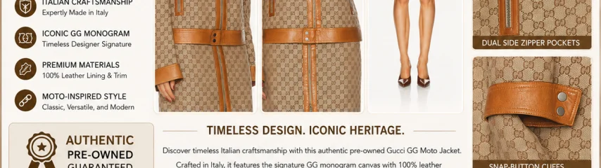 FWRD Renew Gucci GG Moto Jacket in Beige – Timeless Italian Craftsmanship at Revolve Collection