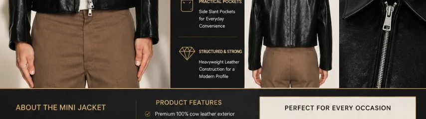 Mini Jacket in Premium Cow Leather: Contemporary Luxury for Modern Wardrobes | Revolve Collection