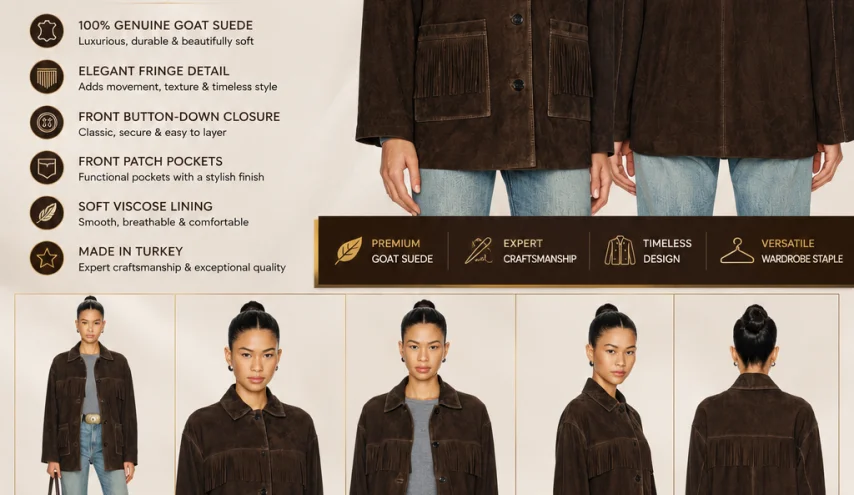 Foudre Fringes Goat Suede Jacket