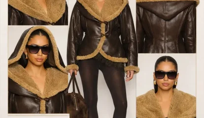 Magda Butrym Leather Shearling Hooded Jacket – Heritage Meets Modern Luxury