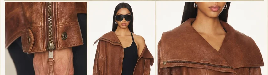 High Collar Lambskin Blouson in Maroon by Balmain – Premium Distressed Leather Jacket